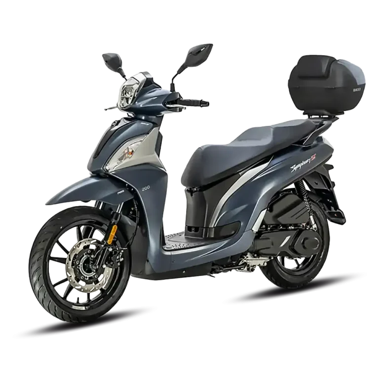 Rent a scooter in Parga - Two Wheels Moto Rent | SymphonyST200_TopBox_MatGreyBlue